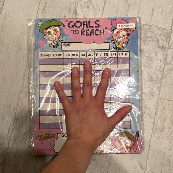 Vintage 2003 Fairly Odd Parents Magnetic Goal Chart with Marker - Picture 5 of 5